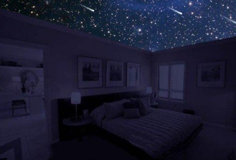 натяжной потолок звездное небо фото
