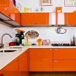 Кухня в оранжевом цвете