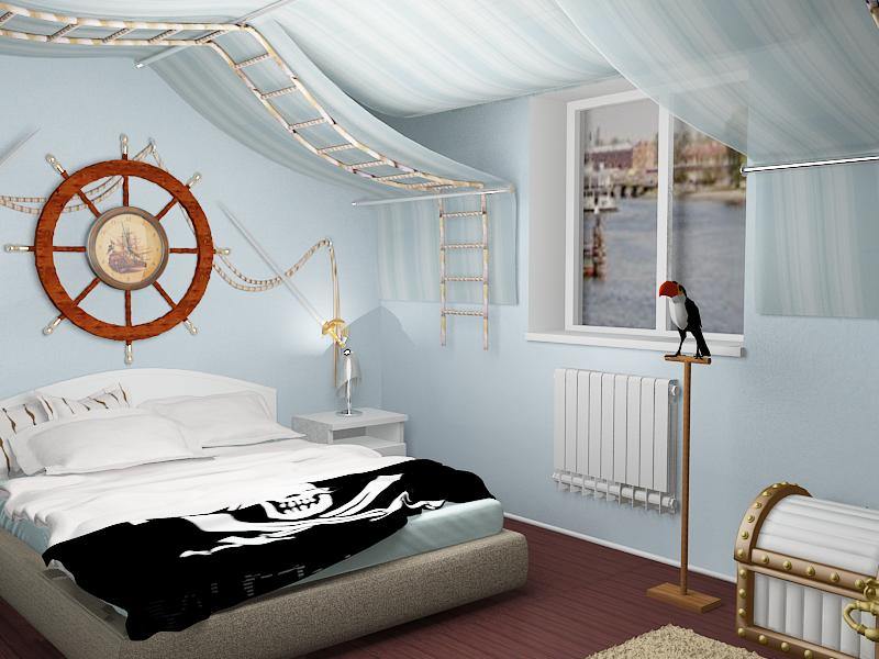Спальня В Морском Стиле Дизайн Фото